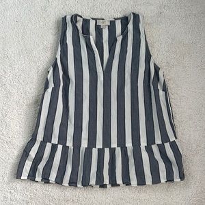 Loft small grey/white sleeveless top